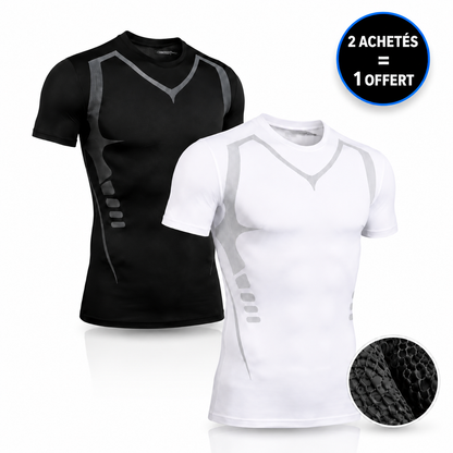 T-shirt de Compression CORVYN™ — Silhouette Sculptée & Maintien Musculaire