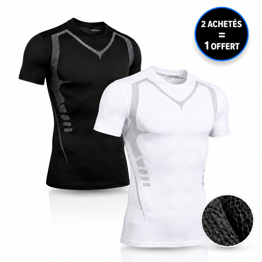 T-shirt de Compression CORVYN™ — Silhouette Sculptée & Maintien Musculaire