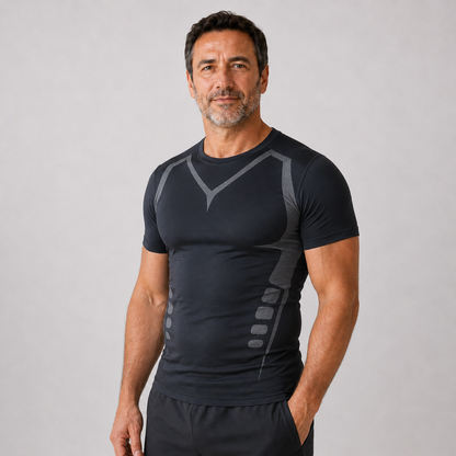 T-shirt de Compression CORVYN™ — Silhouette Sculptée & Maintien Musculaire